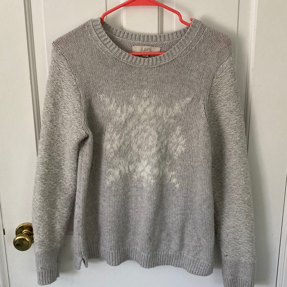 Mixed media Loft Snowflake Sweater